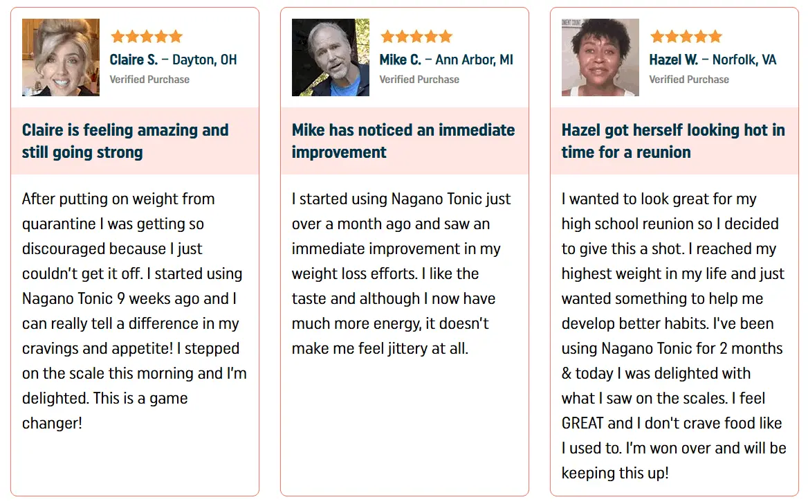 Nagano Tonic Customer Reviews